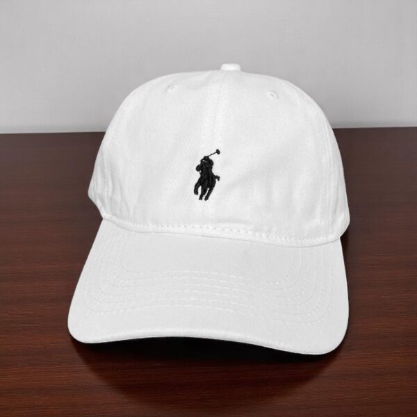Gorra Polo Blanca Small Negro - Imagen 2